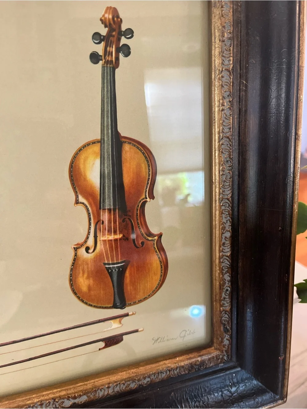 Antique Framed William Gibb Hellier Stradivarius Art Print